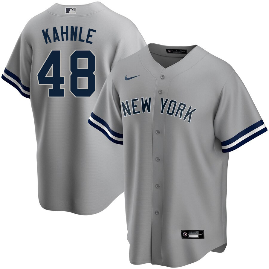 2020 Nike Men #48 Tommy Kahnle New York Yankees Baseball Jerseys Sale-Gray